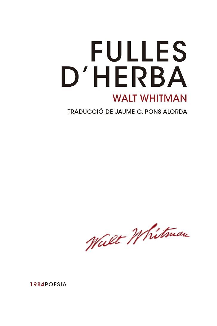 FULLES D'HERBA | 9788415835301 | WHITMAN, WALT | Llibreria Aqualata | Comprar llibres en català i castellà online | Comprar llibres Igualada