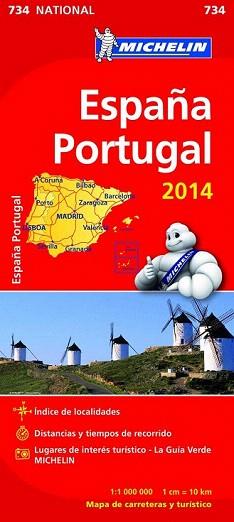 MAPA ESPAÑA - PORTUGAL NATIONAL 734 2014 | 9782067191471 | VARIOS AUTORES | Llibreria Aqualata | Comprar llibres en català i castellà online | Comprar llibres Igualada