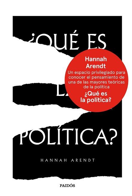 QUÉ ES LA POLÍTICA? | 9788449334382 | ARENDT, HANNAH | Llibreria Aqualata | Comprar llibres en català i castellà online | Comprar llibres Igualada