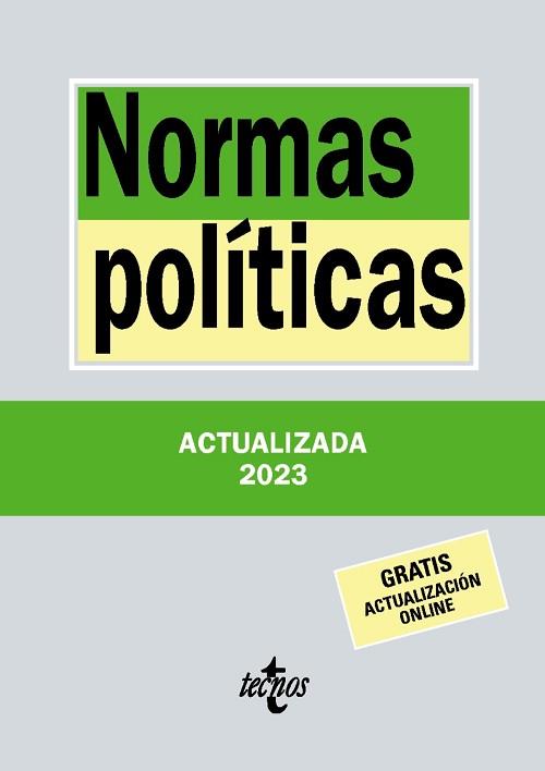 NORMAS POLÍTICAS - EDICIÓN 2023 | 9788430989072 | EDITORIAL TECNOS | Llibreria Aqualata | Comprar libros en catalán y castellano online | Comprar libros Igualada