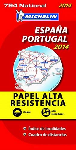 MAPA ESPAÑA - PORTUGAL "ALTA RESISTENCIA" NATIONAL 794 2014 | 9782067191785 | VARIOS AUTORES | Llibreria Aqualata | Comprar llibres en català i castellà online | Comprar llibres Igualada