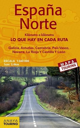 MAPA ESPAÑA NORTE MAPA TOURING | 9788499358642 | ANAYA TOURING | Llibreria Aqualata | Comprar llibres en català i castellà online | Comprar llibres Igualada