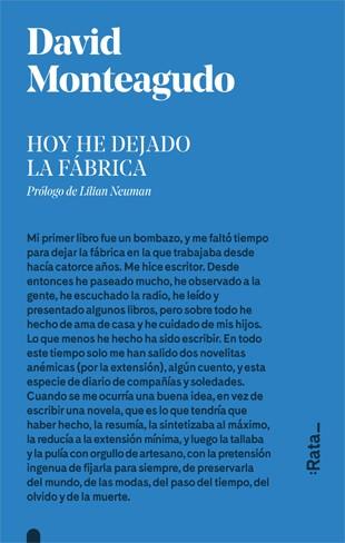 HOY HE DEJADO LA FÁBRICA | 9788416738281 | MONTEAGUDO, DAVID | Llibreria Aqualata | Comprar llibres en català i castellà online | Comprar llibres Igualada