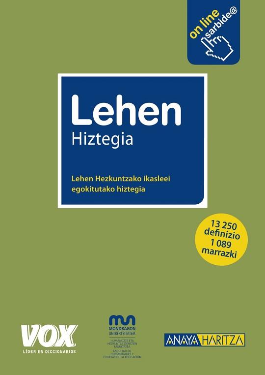 LEHEN HIZTEGIA - DICCIONARIO EUSKERA | 9788499740027 | Llibreria Aqualata | Comprar libros en catalán y castellano online | Comprar libros Igualada