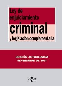 LEY DE ENJUICIAMIENTO CRIMINAL (T.L. 267) (EDICIO 2011) | 9788430953097 | Llibreria Aqualata | Comprar libros en catalán y castellano online | Comprar libros Igualada