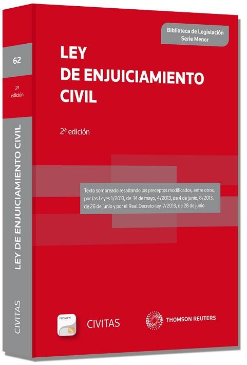 LEY DE ENJUICIAMIENTO CIVIL 2013 | 9788447044887 | CIVITAS, DEPARTAMENTO DE REDACCIÓN | Llibreria Aqualata | Comprar llibres en català i castellà online | Comprar llibres Igualada