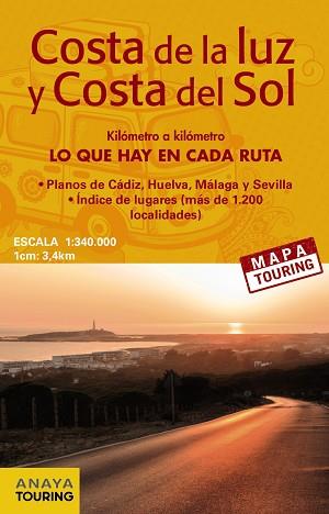 MAPA COSTA DE LA LUZ Y COSTA DEL SOL MAPA TOURING | 9788499358529 | ANAYA TOURING | Llibreria Aqualata | Comprar llibres en català i castellà online | Comprar llibres Igualada