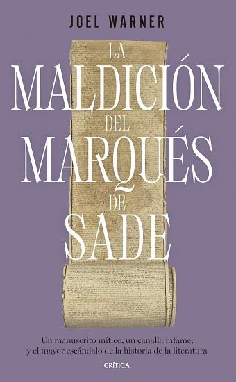 MALDICIÓN DEL MARQUÉS DE SADE, LA | 9788491995876 | WARNER, JOEL | Llibreria Aqualata | Comprar libros en catalán y castellano online | Comprar libros Igualada