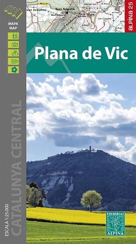 PLANA DE VIC (MAPA 1:25.000) | 9788480909921 | AA.VV | Llibreria Aqualata | Comprar llibres en català i castellà online | Comprar llibres Igualada