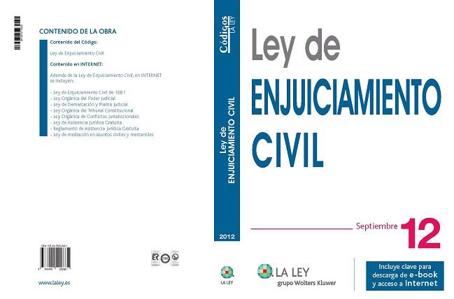 LEY DE ENJUICIAMIENTO CIVIL ED. 2012 | 9788490200681 | REDACCIÓN LA LEY | Llibreria Aqualata | Comprar llibres en català i castellà online | Comprar llibres Igualada