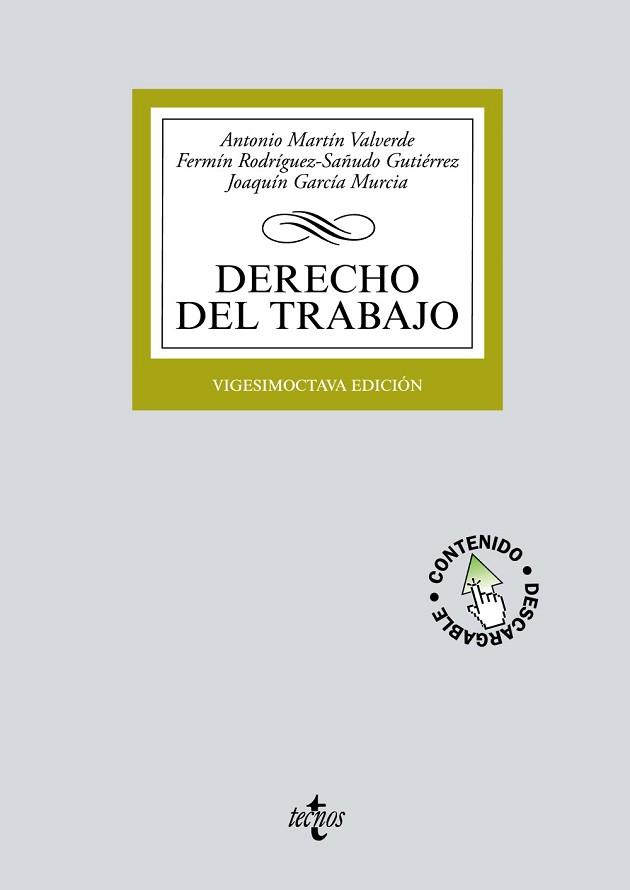 DERECHO DEL TRABAJO | 9788430977420 | GARCÍA MURCIA, JOAQUÍN/MARTÍN VALVERDE, ANTONIO/RODRÍGUEZ-SAÑUDO GUTIÉRREZ, FERMÍN | Llibreria Aqualata | Comprar llibres en català i castellà online | Comprar llibres Igualada