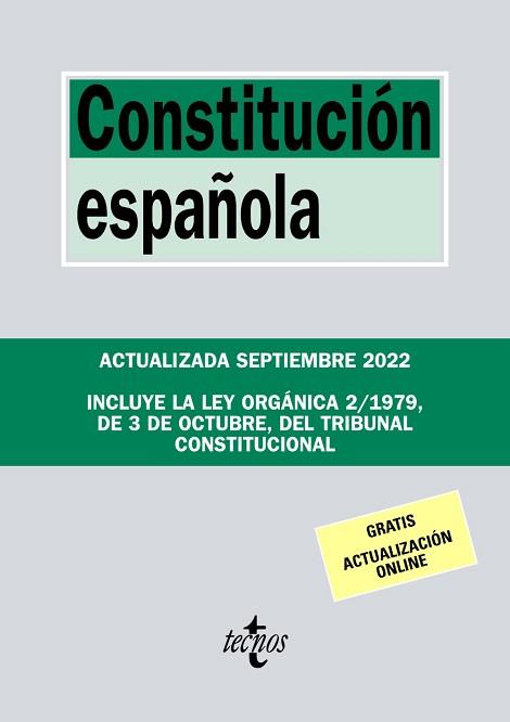 CONSTITUCIÓN ESPAÑOLA | 9788430985661 | EDITORIAL TECNOS | Llibreria Aqualata | Comprar llibres en català i castellà online | Comprar llibres Igualada