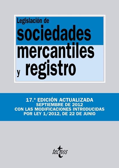 LEGISLACIÓN DE SOCIEDADES MERCANTILES Y REGISTRO | 9788430953684 | Llibreria Aqualata | Comprar llibres en català i castellà online | Comprar llibres Igualada