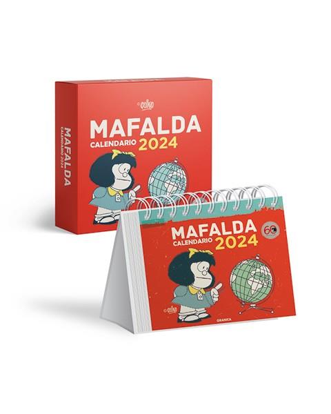 2024 CALENDARIO MAFALDA ESCRITORIO ROJO CON CAJA | 9789878935669 | QUINO | Llibreria Aqualata | Comprar llibres en català i castellà online | Comprar llibres Igualada