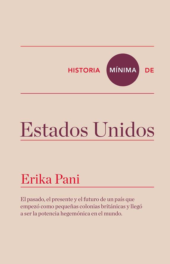 HISTORIA MÍNIMA DE ESTADOS UNIDOS | 9788416354108 | PANI, ERIKA | Llibreria Aqualata | Comprar llibres en català i castellà online | Comprar llibres Igualada