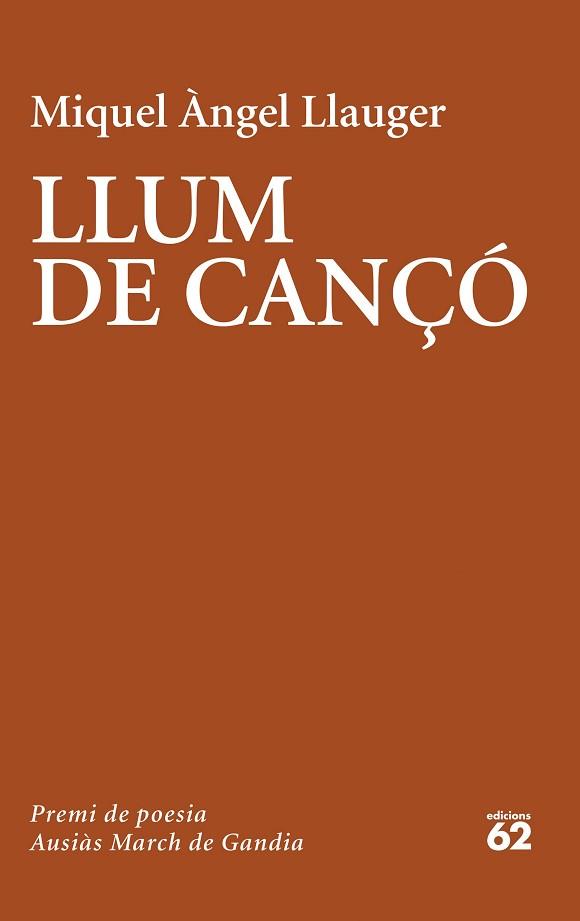 LLUM DE CANÇÓ | 9788429779981 | LLAUGER ROSSELLÓ, MIQUEL ÀNGEL | Llibreria Aqualata | Comprar llibres en català i castellà online | Comprar llibres Igualada
