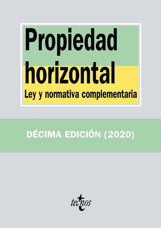 PROPIEDAD HORIZONTAL  - ACTUALIZADA 2020 | 9788430980000 | EDITORIAL TECNOS | Llibreria Aqualata | Comprar llibres en català i castellà online | Comprar llibres Igualada