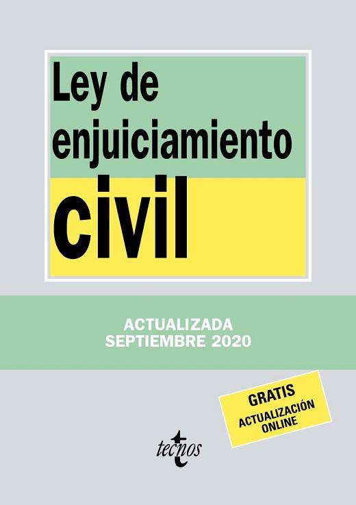LEY DE ENJUICIAMIENTO CIVIL - ACTUALIZADA 2020 | 9788430980147 | EDITORIAL TECNOS | Llibreria Aqualata | Comprar llibres en català i castellà online | Comprar llibres Igualada