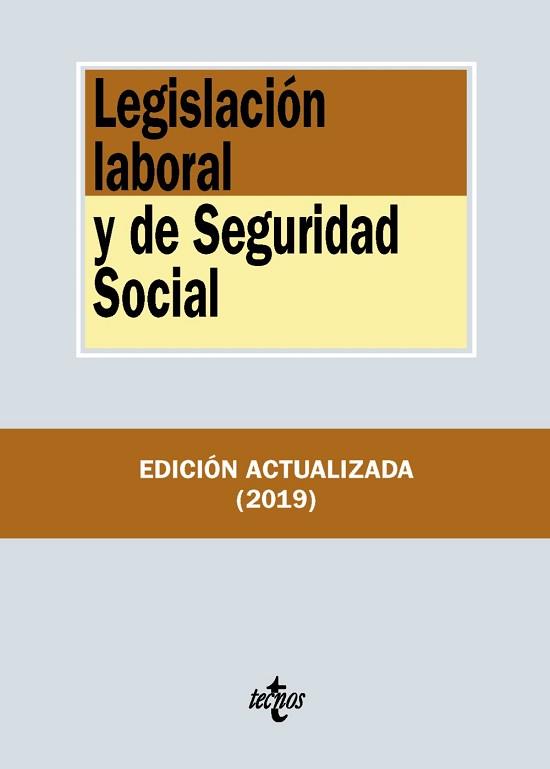 LEGISLACIÓN LABORAL Y DE SEGURIDAD SOCIAL (EDICIÓN ACTUALIZADA 2019) | 9788430977109 | Llibreria Aqualata | Comprar llibres en català i castellà online | Comprar llibres Igualada
