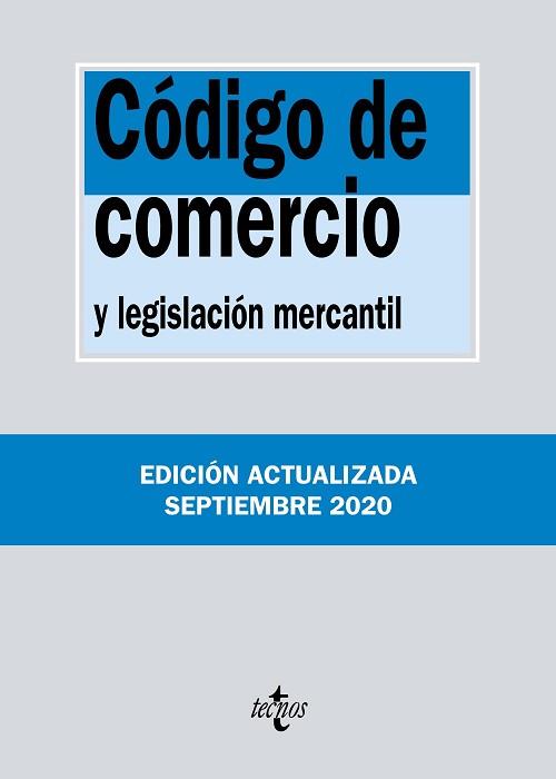 CÓDIGO DE COMERCIO  - ACTUALIZADA 2020 | 9788430980055 | EDITORIAL TECNOS | Llibreria Aqualata | Comprar llibres en català i castellà online | Comprar llibres Igualada
