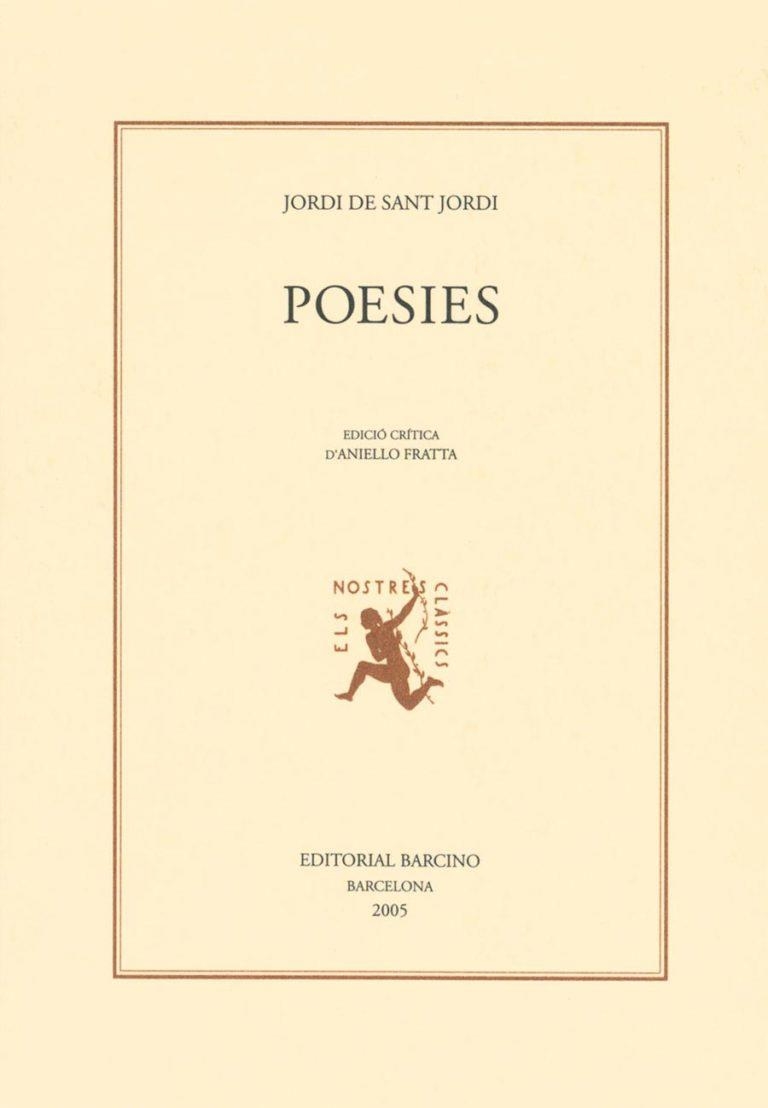 POESIES. JORDI DE SANT JORDI | 9788472267169 | DE SANT JORDI, JORDI | Llibreria Aqualata | Comprar llibres en català i castellà online | Comprar llibres Igualada