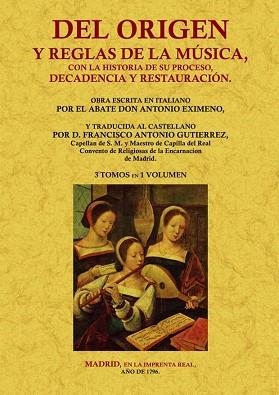 DEL ORIGEN Y REGLAS DE LA MUSICA | 9788497617697 | EXIMENO PUJADES, ANTONIO | Llibreria Aqualata | Comprar libros en catalán y castellano online | Comprar libros Igualada
