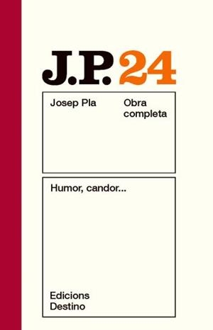 OBRA COMPLETA JOSEP PLA VOL 24 HUMOR, CANDOR | 9788497101646 | PLA, JOSEP | Llibreria Aqualata | Comprar llibres en català i castellà online | Comprar llibres Igualada