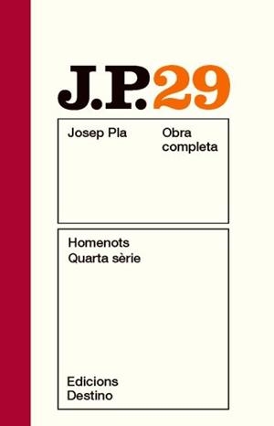 OBRA COMPLETA JOSEP PLA VOL 29 HOMENOTS QUARTA SERIE | 9788497101691 | PLA, JOSEP | Llibreria Aqualata | Comprar llibres en català i castellà online | Comprar llibres Igualada