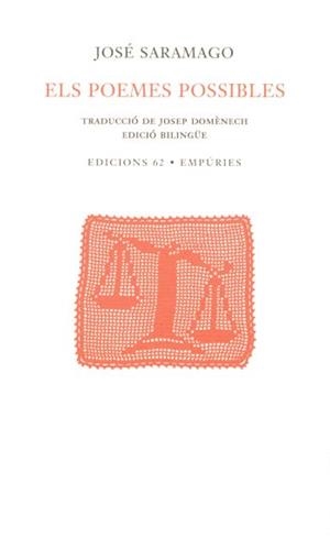 POEMES POSSIBLES, ELS (POESIA 98) - IPE UN ALTRE ISBN | 9788429755336 | SARAMAGO, JOSE | Llibreria Aqualata | Comprar llibres en català i castellà online | Comprar llibres Igualada