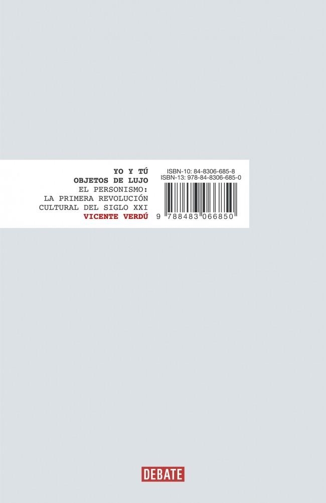 YO Y TU: OBJETOS DE LUJO (NUEVO FORMATO) | 9788483066850 | VERDU, VICENTE | Llibreria Aqualata | Comprar libros en catalán y castellano online | Comprar libros Igualada