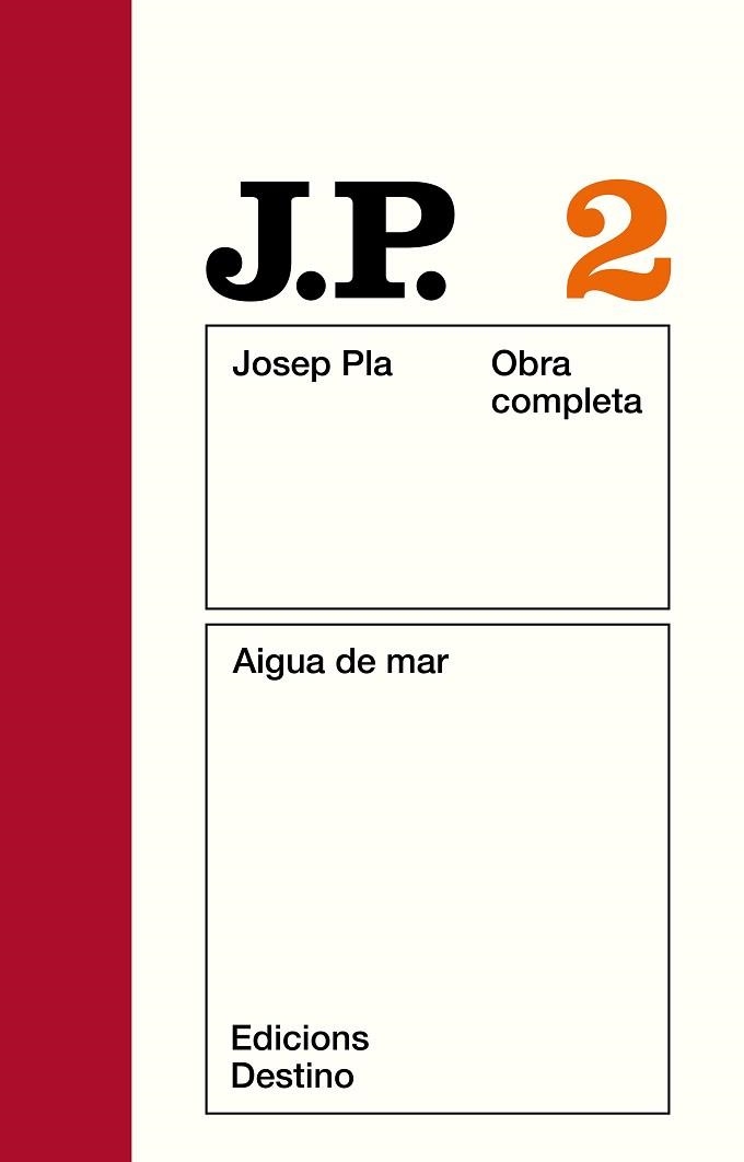 PLA: AIGUA DE MAR. O.C. VOL.2 | 9788423304615 | Pla, Josep | Llibreria Aqualata | Comprar llibres en català i castellà online | Comprar llibres Igualada