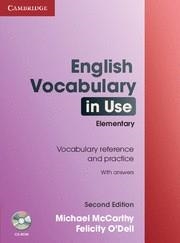 ENGLISH VOCABULARY IN USE ELEMENTARY WITH ANSWERS + CD ROM 2A. EDICIO | 9780521136204 | MCCARTHY, MICHAEL/O'DELL, FELICITY | Llibreria Aqualata | Comprar libros en catalán y castellano online | Comprar libros Igualada
