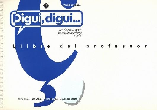 DIGUI, DIGUI 1, LLIBRE DEL PROFESSOR | 9788478265022 | Llibreria Aqualata | Comprar llibres en català i castellà online | Comprar llibres Igualada