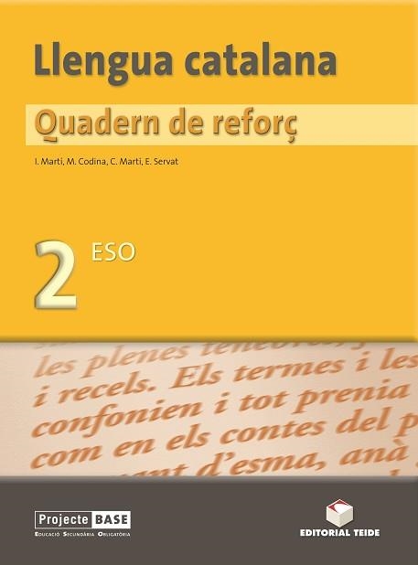 LLENGUA CATALANA QUADERN REFORÇ 2N ESO PROJECTE BASE | 9788430749171 | AAVV | Llibreria Aqualata | Comprar libros en catalán y castellano online | Comprar libros Igualada