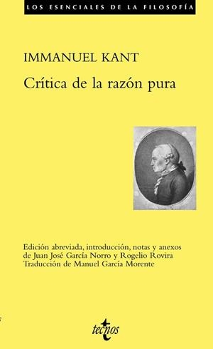 CRITICA DE LA RAZON PURA (LOS ESENCIALES DE LA FILOSOFIA) | 9788430938100 | KANT, IMMANUEL | Llibreria Aqualata | Comprar libros en catalán y castellano online | Comprar libros Igualada