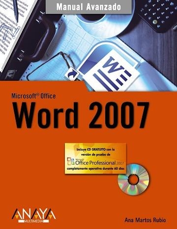WORD 2007 (MANUAL AVANZADO) | 9788441521797 | MARTOS RUBIO, ANA | Llibreria Aqualata | Comprar llibres en català i castellà online | Comprar llibres Igualada