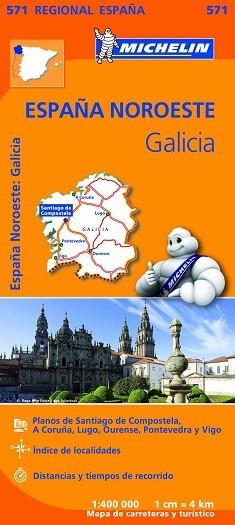 MAPA GALICIA ESPAÑA NOROESTE 571 | 9782067184107 | 33 | Llibreria Aqualata | Comprar libros en catalán y castellano online | Comprar libros Igualada