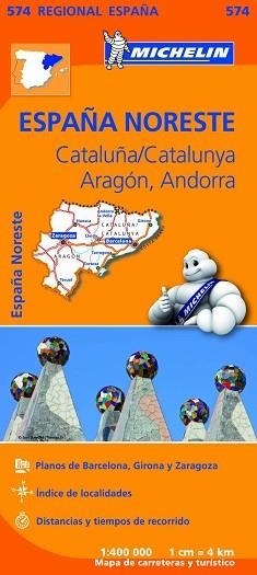 CATALUÑA / CATALUNYA, ARAGÓN, ANDORRA (MAPA REGIONAL 574) | 9782067184251 | VARIOS AUTORES | Llibreria Aqualata | Comprar libros en catalán y castellano online | Comprar libros Igualada