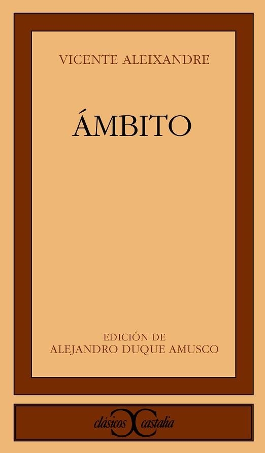 AMBITO | 9788470395543 | ALEIXANDRE, VICENTE | Llibreria Aqualata | Comprar llibres en català i castellà online | Comprar llibres Igualada