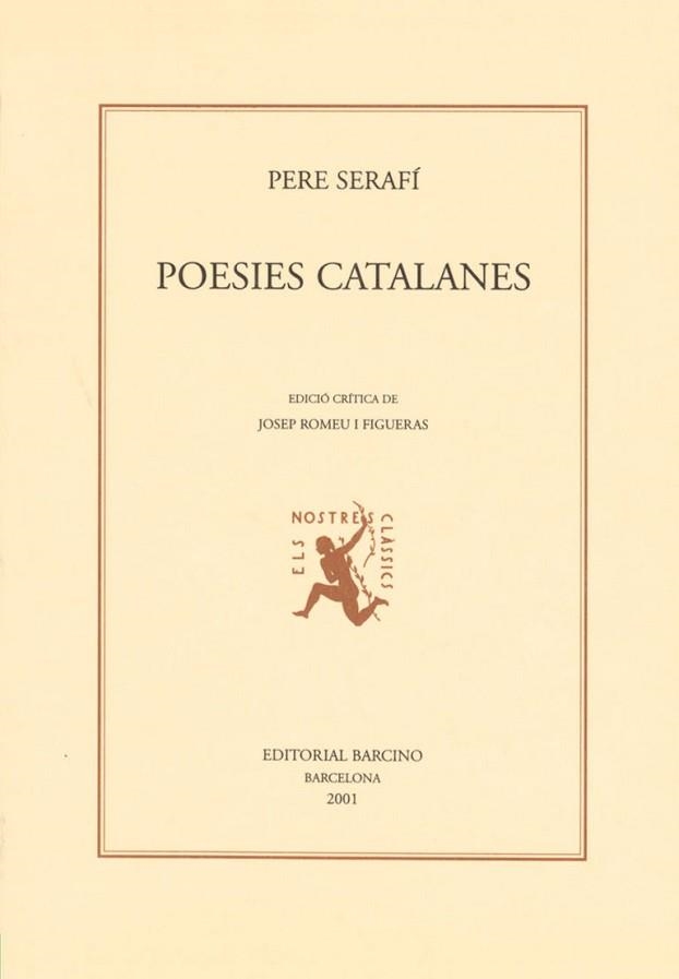 POESIES CATALANES (B-21) | 9788472266971 | SERAFI, PERE | Llibreria Aqualata | Comprar llibres en català i castellà online | Comprar llibres Igualada