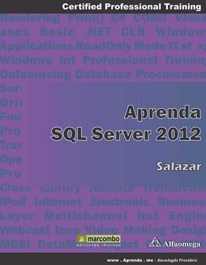 APRENDER SQL SERVER 2012 | 9788426719805 | SALAZAR DÍEZ, FRANCISCO | Llibreria Aqualata | Comprar llibres en català i castellà online | Comprar llibres Igualada