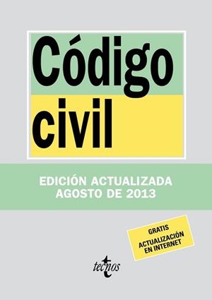 CÓDIGO CIVIL (EDICIÓ ACTUALITZADA AGOST 2013) | 9788430958627 | EDITORIAL TECNOS | Llibreria Aqualata | Comprar libros en catalán y castellano online | Comprar libros Igualada