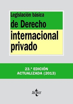 LEGISLACIÓN BÁSICA DE DERECHO INTERNACIONAL PRIVADO | 9788430958726 | EDITORIAL TECNOS | Llibreria Aqualata | Comprar libros en catalán y castellano online | Comprar libros Igualada