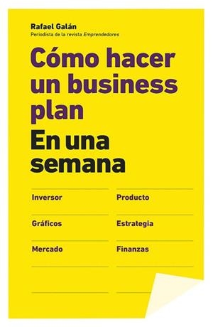 COMO HACER UN BUSINESS PLAN EN UNA SEMANA | 9788498752953 | GALÁN, RAFAEL | Llibreria Aqualata | Comprar llibres en català i castellà online | Comprar llibres Igualada