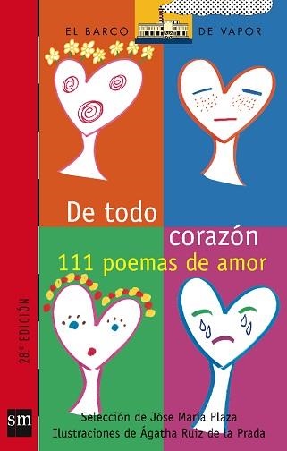 DE TODO CORAZON, 111 POEMAS DE AMOR (B.V. ROJO 115) | 9788434867338 | PLAZA, JOSE MARIA | Llibreria Aqualata | Comprar libros en catalán y castellano online | Comprar libros Igualada