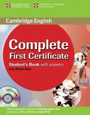 COMPLETE FIRST CERTIFICATE STUDENT'S BOOK WITH ANSWERS | 9780521698269 | BROOK-HART, GUY | Llibreria Aqualata | Comprar libros en catalán y castellano online | Comprar libros Igualada
