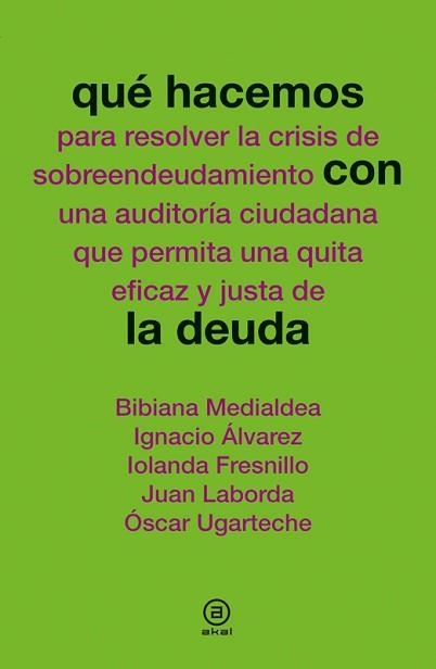 QUÉ HACEMOS CON LA DEUDA | 9788446038979 | VARIOS AUTORES | Llibreria Aqualata | Comprar libros en catalán y castellano online | Comprar libros Igualada
