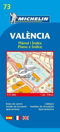 MAPA VALENCIA (PLANO INDICE 73) | 9782067127852 | Llibreria Aqualata | Comprar libros en catalán y castellano online | Comprar libros Igualada