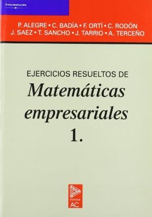 EJERCICIOS RESUELTOS DE MATE.EMPRESARIALES 1 | 9788472880726 | ALEGRE | Llibreria Aqualata | Comprar libros en catalán y castellano online | Comprar libros Igualada