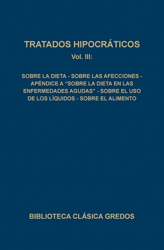 TRATADOS HIPOCRATICOS III | 9788424910198 | Llibreria Aqualata | Comprar llibres en català i castellà online | Comprar llibres Igualada